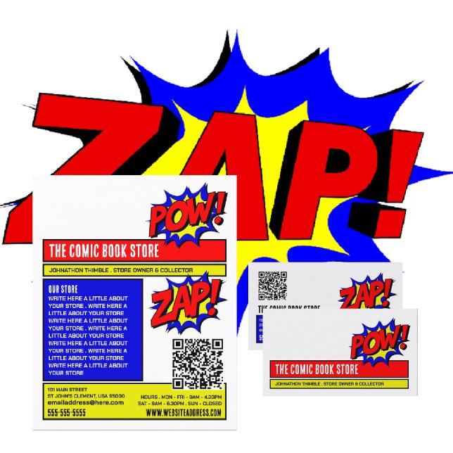 Zap & Pow - Comic Book Store/Collector Flyer (Von Creator hochgeladen)
