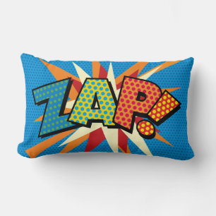 ZAP POW Fun Retro Comic Pop Kunst, Dichtung und Mu Lendenkissen