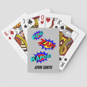 Zap Pow Kapow Comic Buch Spielkarten