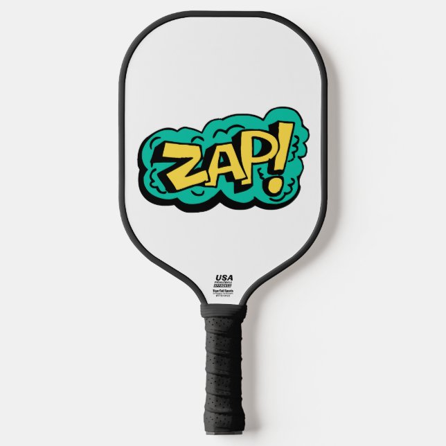 ZAP speech bubble word, hand drawn illustration Pickleball Schläger (Vorderseite)