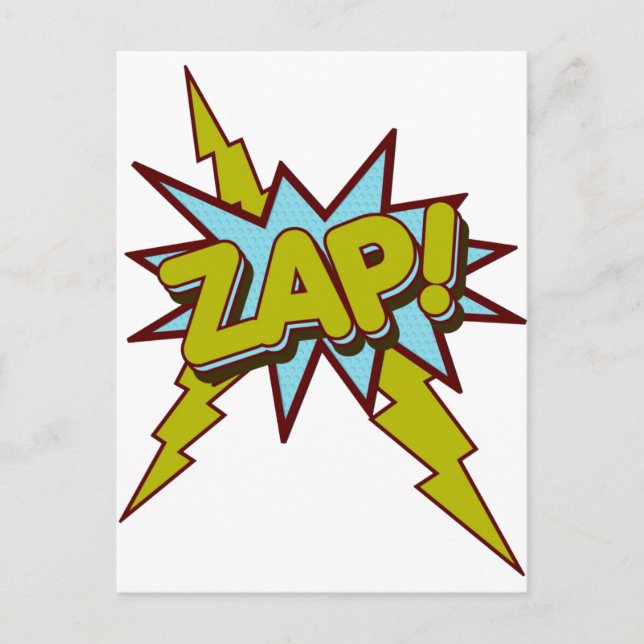 Zap, Zing, Peng! Postkarte (Vorderseite)