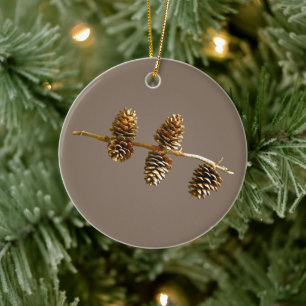 Zapfen Keramik Ornament