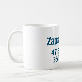 Zaporizhzhia Latitude & Longitude beunruhigt Kaffeetasse