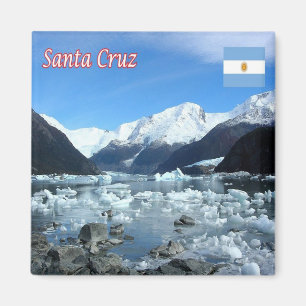 zAR020 LOS GLACIARES N.P. Santa Cruz, Kühlschrank Magnet