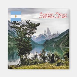zAR021 SANTA CRUZ, Wüstensee, Argentinien, Kühlsch Magnet