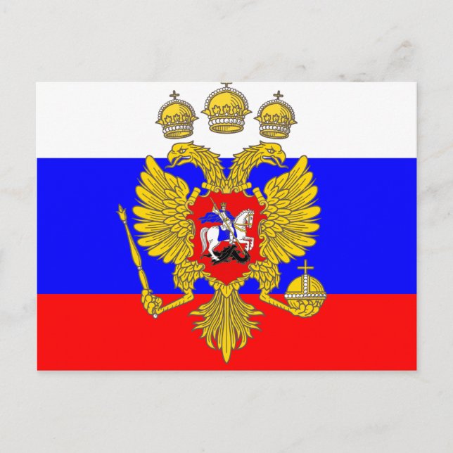 Zar Muskovien, Russland-Flagge Postkarte (Vorderseite)