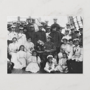 Zar Nicolas von Russland, die Königsfamilie Romano Postkarte