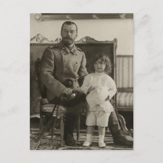 Zar Nicolas, Zarewitsch Alexis von Russland Postka Postkarte