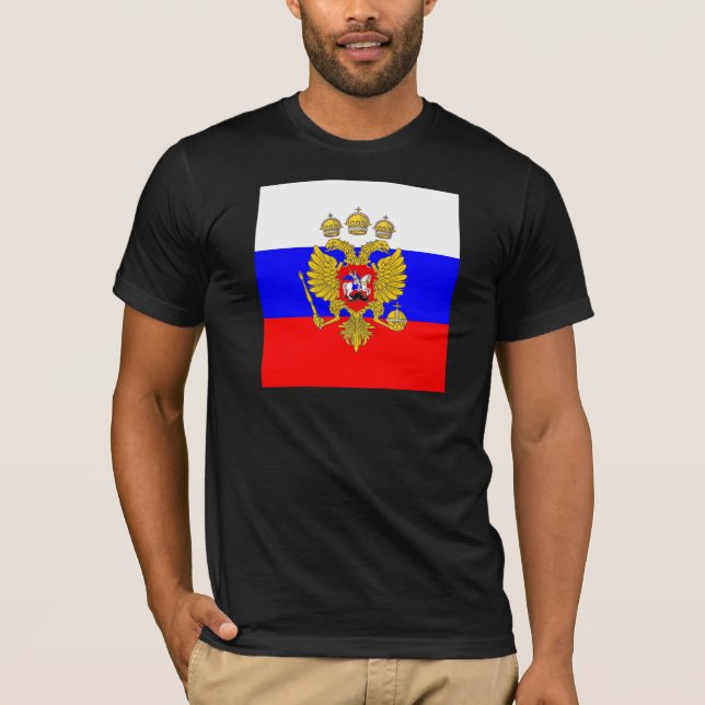 Zar von Muscovia, Russland-Flagge T-Shirt (Vorderseite)