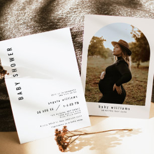 ZARA Einfache moderne Minimalistische Babydusche Einladung