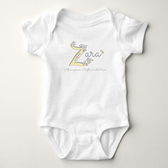 Zara Girls Z Name bedeutet Custom Tee (Vorderseite)