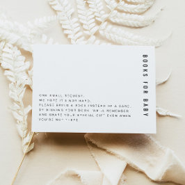 ZARA Modern Minimalist Books for Baby Card Einladung
