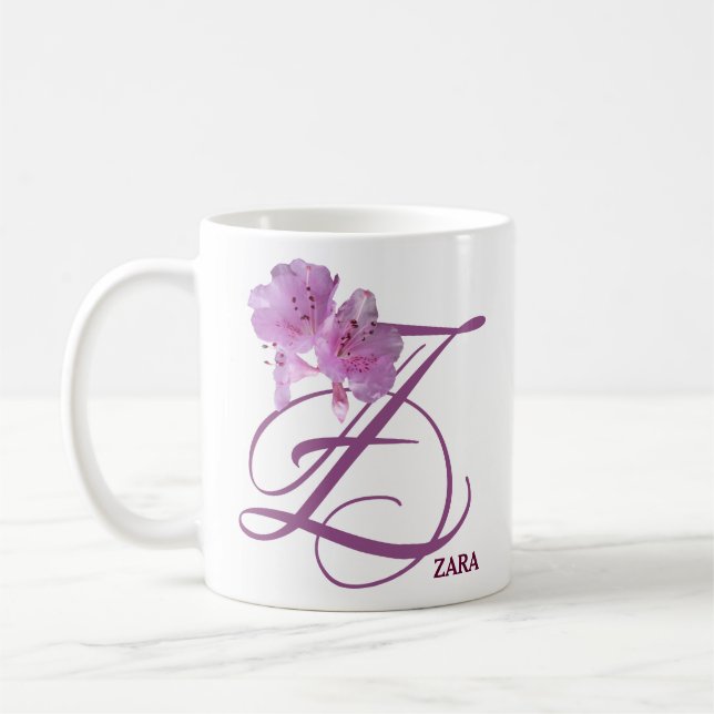 Zara rosa Rosa Blume boho trendy Kaffeetasse (Links)