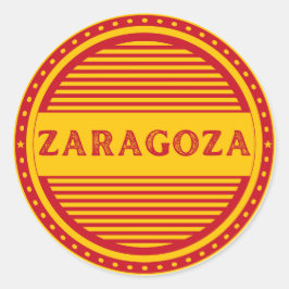 Zaragoza City Pride Emblem – Spanish Identity Runder Aufkleber