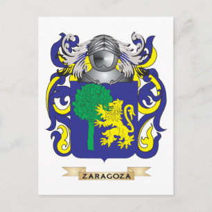 Zaragoza-Familienwappen (Wappen) Postkarte