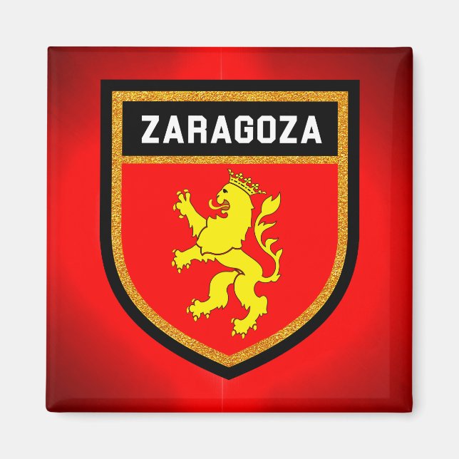 Zaragoza-Flagge Magnet (Vorne)