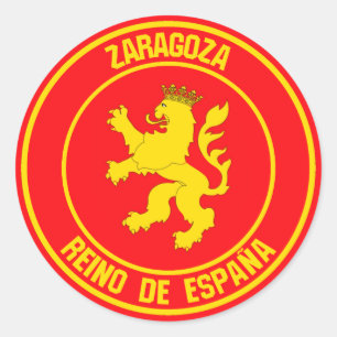 Zaragoza RundEmblem Runder Aufkleber