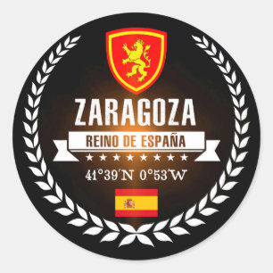 Zaragoza Runder Aufkleber