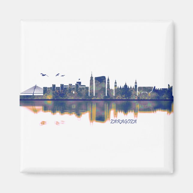 Zaragoza Skyline Magnet (Vorne)