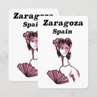 Zaragoza Spanien Vintage Reiseplakat