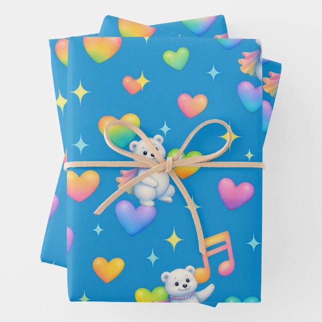Zarah der tanzende Eisbär | Geschenkpapier Set (Beispiel)