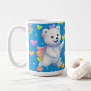 Zarah der tanzende Eisbär - individuelle Partybech Kaffeetasse