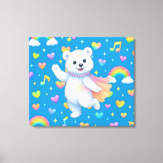 Zarah, der tanzende Eisbär Leinwanddruck (Vorderseite)