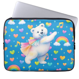 Zarah tanzender Eisbär Notizbuch Laptopschutzhülle