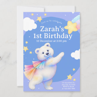 Zarah the Dancing Polar Bear Invitation Einladung