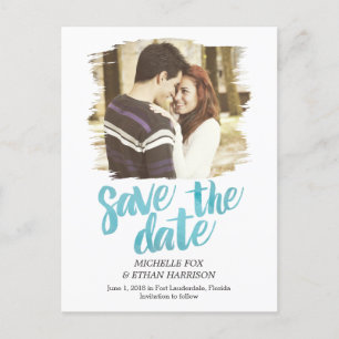 Zart Enthülltes Save-The-Date-Postkarte Ankündigungspostkarte