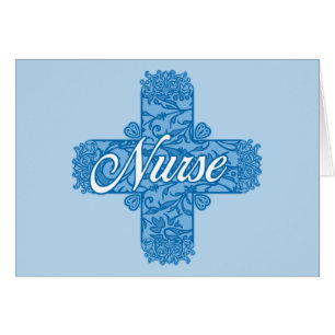 Zarte Blaue Krankenschwester Kreuz