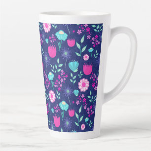 Zarte Blumen und botanische Details Milchtasse