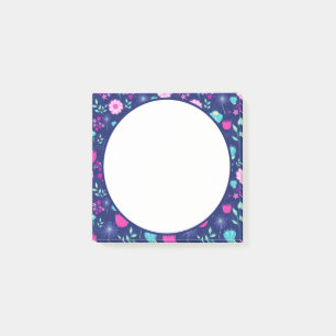 Zarte Blumen und botanische Details Post-it Klebezettel