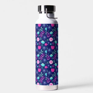 Zarte Blumen und botanische Details Trinkflasche