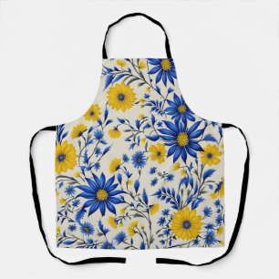 Zarte Blumenblumen und gelbe Blumen Schürze