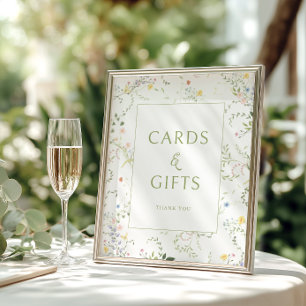 Zarte Blumengarten-Hochzeitskarten & Geschenke Poster