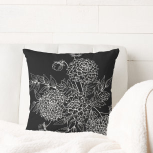 Zarte Blumenillustration Kissen