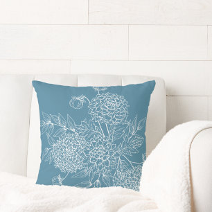 Zarte Blumenillustration Kissen