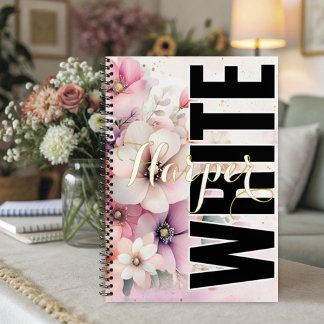 Zarte Blush Florals Notizbuch
