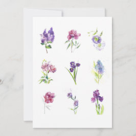 Zarte botanische Kollektion – Elegante Blumenskuns Dankeskarte
