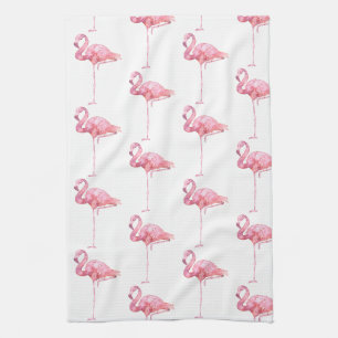 Zarte Flamingo-Serie Design 1 Geschirrtuch