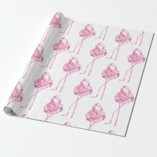 Zarte Flamingo-Serie Design 3  Geschenkpapier