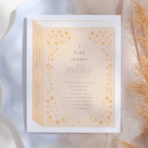 Zarte florale Geschichtebuch-Baby-Party Budget