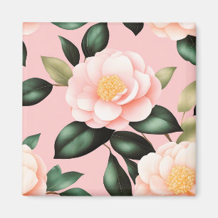 Zarte florale Kamelie Magnet