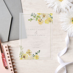 Zarte gelbe Blumensommergartenhochzeit
