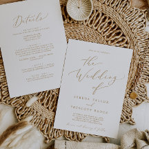 Zarte Gold-Kalligrafie - Alles-in-einem-Hochzeit