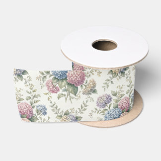 Zarte Hortensienblüten Satinband