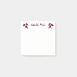 Zarte Morgen-Glorie-Blumen-Name Post-it Klebezettel