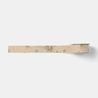Zarte Oliven-Blumen-Kraft-Eco-Satinband Ripsband