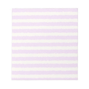 Zarte Pastell Lila Aquarell Streifen Scrapbook Notizblock
